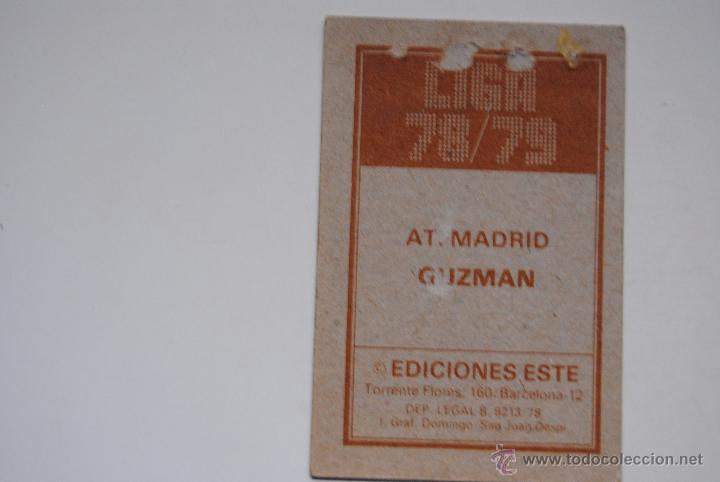 Cromos de f&uacute;tbol: CROMO ESTE 1978-79 GUZMAN AT.MADRID - Foto 2