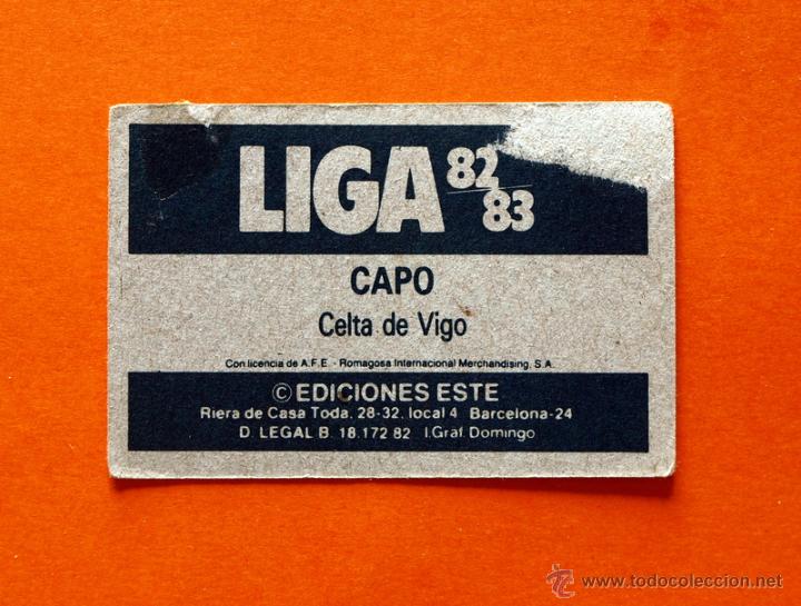 Cromos de f&uacute;tbol: CELTA - CAPO - 1982-1983, 82-83 - EDICIONES ESTE - - Foto 2