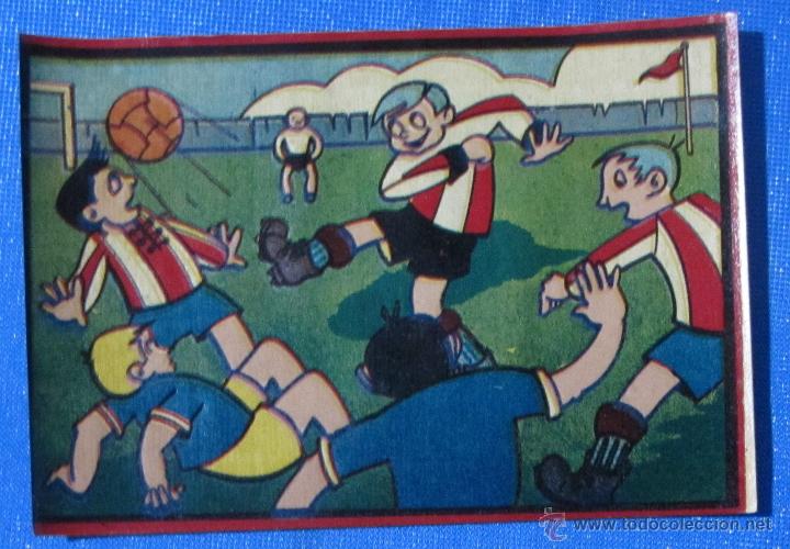Cromos de F&uacute;tbol: CROMO / L&Aacute;MINA DE PAPEL. F&Uacute;TBOL. QUE SE PON&Iacute;A EN UN CABAS, CAJA DE MADERA, JOYERO, ETC. 1940/50