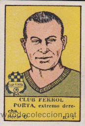 Fu&szlig;ball-Sticker: CROMO FUTBOL EDITORIAL VALENCIANA 1941 C.FERROL PORTA