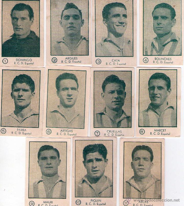 Cartes &agrave; collectionner de Football: F&Uacute;TBOL 11 CROMOS DEL ESPA&Ntilde;OL 1954-1955 EDITORIAL ARGA (DESPEGADOS)