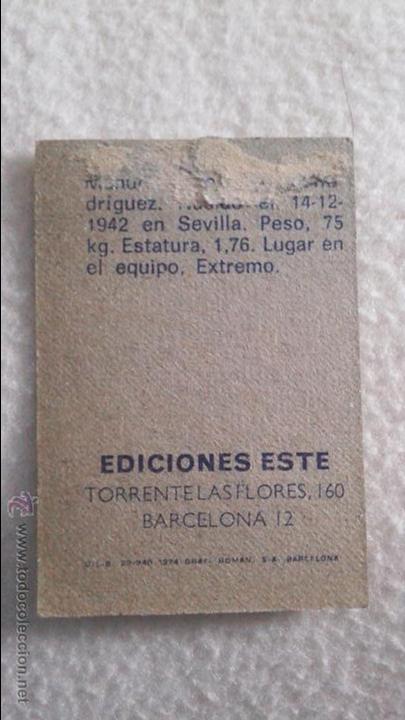 Cromos de f&uacute;tbol: 74/75 ESTE. JIM&Eacute;NEZ CELTA DE VIGO CON ERROR DE CORTE - Foto 3