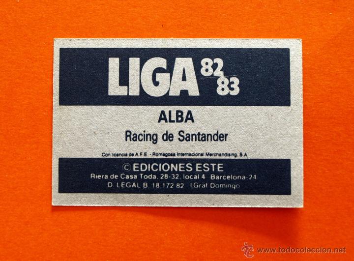 Cromos de f&uacute;tbol: R&Aacute;CING DE SANTANDER - ALBA - 1982-1983, 82-83 - EDICIONES ESTE - - Foto 2