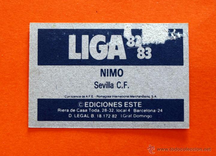 Cromos de f&uacute;tbol: SEVILLA - NIMO - 1982-1983, 82-83 - EDICIONES ESTE - - Foto 2