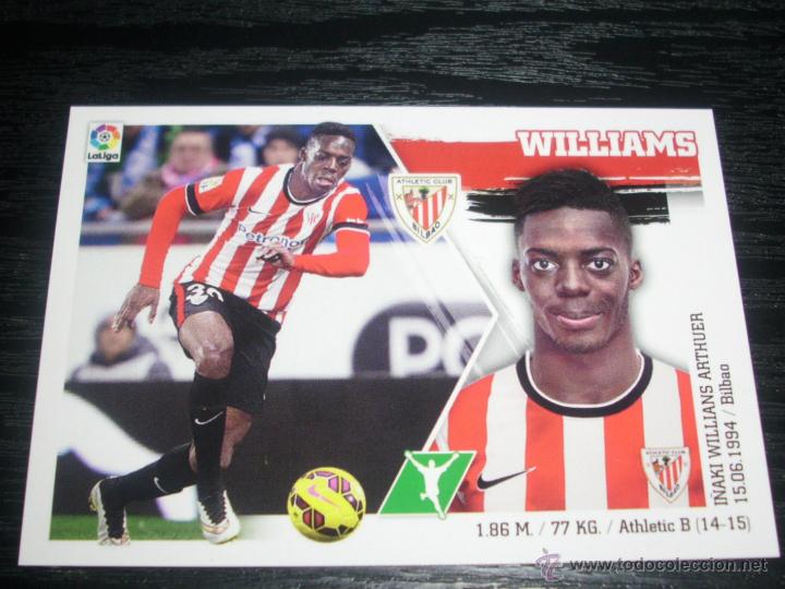 Cromos de f&uacute;tbol: -ESTE 15-16 : WILLIAMS ( ATH.BILBAO ) -- ERROR WILLIANS -- - Foto 1