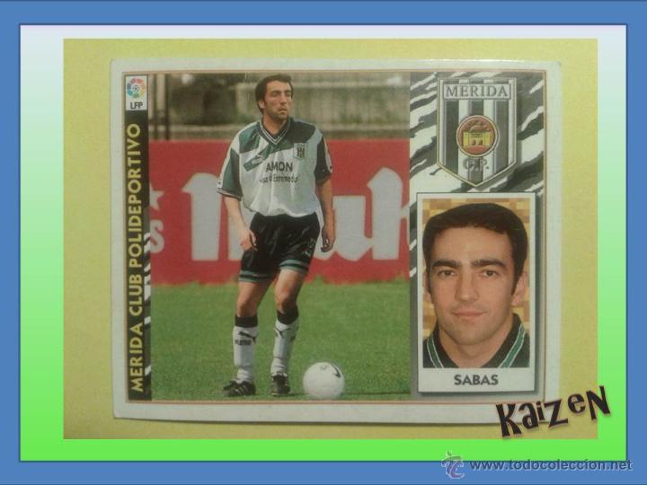 Cromos de f&uacute;tbol: SABAS. MERIDA. SIN PEGAR. ED. ESTE 97/98 - Foto 1