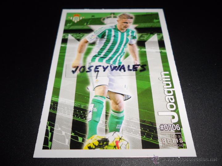Figurine di Calcio: 706 JOAQUIN UH BETIS CROMOS ALBUM MUNDICROMO QUIZ LIGA FUTBOL 2015 2016 15 16