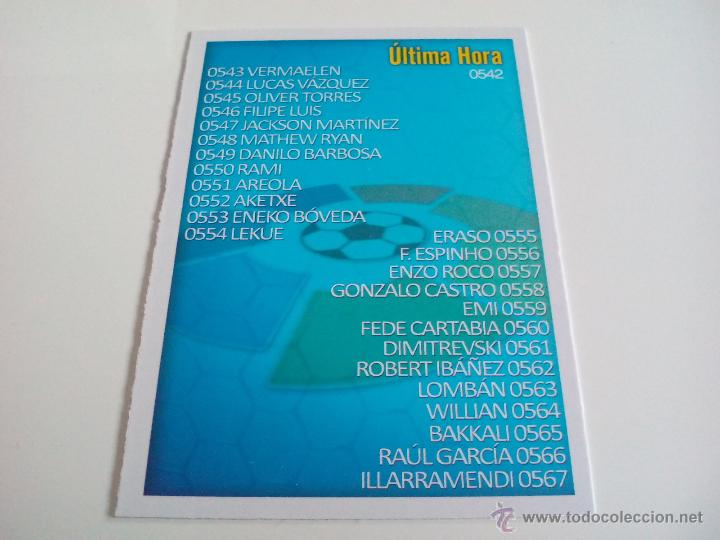 Fu&szlig;ball-Sticker: 542 INDICE ULTIMA HORA - MUNDICROMO 2015 2016 LIGA 15 16 QUIZ