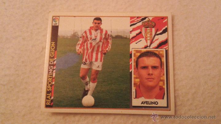Cromos de Futebol: 97-98 ESTE. AVELINO SPORTING DE GIJON CON IMPORTANTE ERROR IMPRESION MANCHA AZUL  NUNCA PEGADO