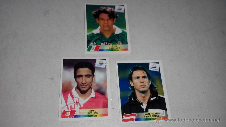 Cromos de F&uacute;tbol: FRANCE 98 - DANONE -JESERENISIMA-joel sanchez-adel sellimi-wolfgang feirersinger