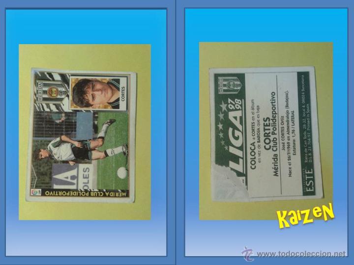 Cromos de f&uacute;tbol: CORTES. MERIDA. VENTANILLA PICO SUPERIOR. COLOCA. ED. ESTE 97/98 - Foto 1