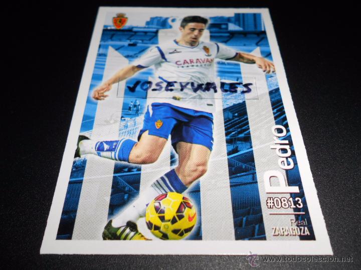 Figurine di Calcio: 813 PEDRO ZARAGOZA CROMOS ALBUM MUNDICROMO PLATINUM QUIZ LIGA FUTBOL 2015 2016 15 16