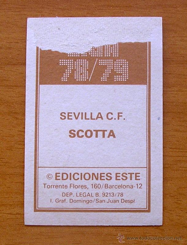 Cromos de f&uacute;tbol: Sevilla - Scotta - Ediciones Este 1978-1979, 78-79 - Foto 2
