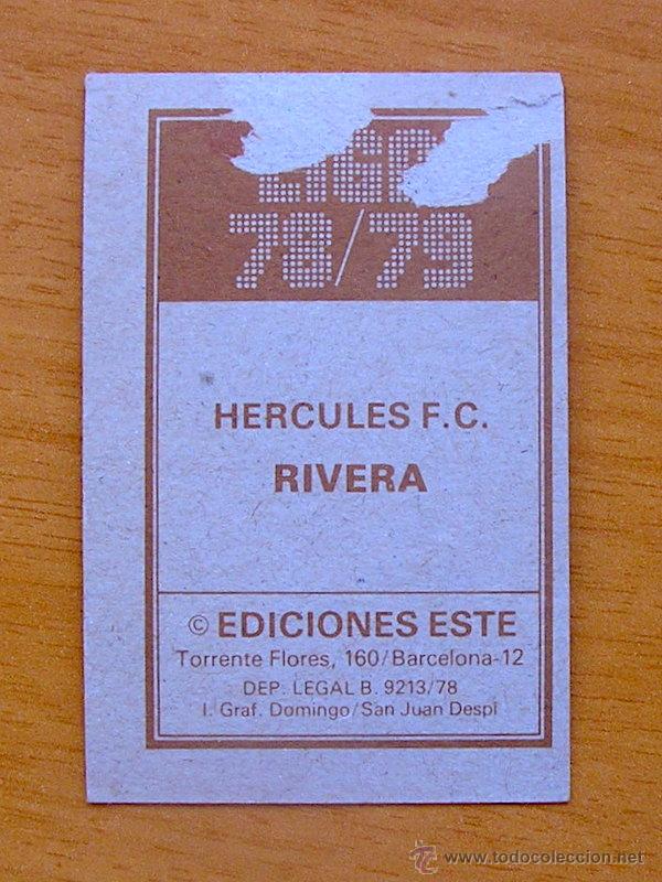 Cromos de f&uacute;tbol: H&eacute;rcules - Rivera - Ediciones Este 1978-1979, 78-79 - Foto 2