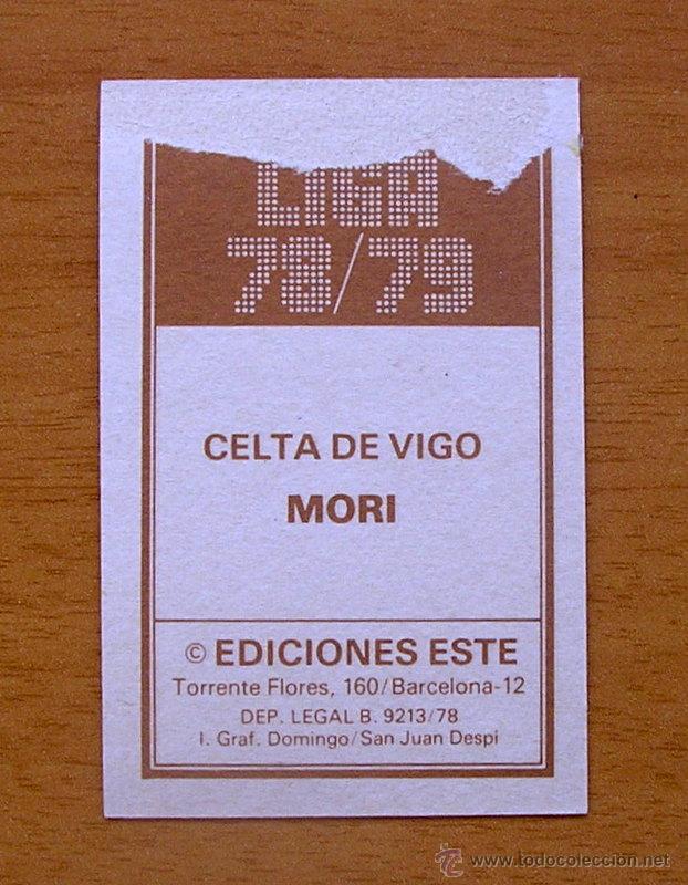 Cromos de f&uacute;tbol: Celta de Vigo - Mori - Ediciones Este 1978-1979, 78-79 - Foto 2