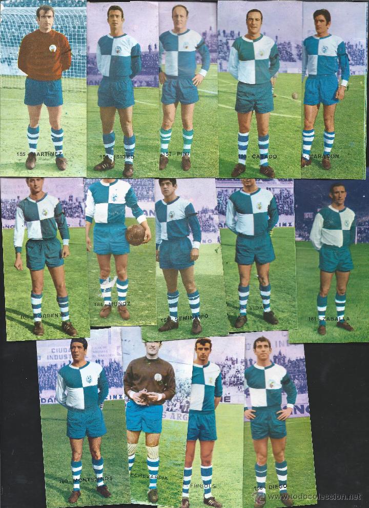 Cromos de Futebol: 8625- 14 CROMOS DESPEGADOS LIGA 1968/69/68-69- RUIZ ROMERO- C.D.SABADELL-EQUIPO COMPLETO