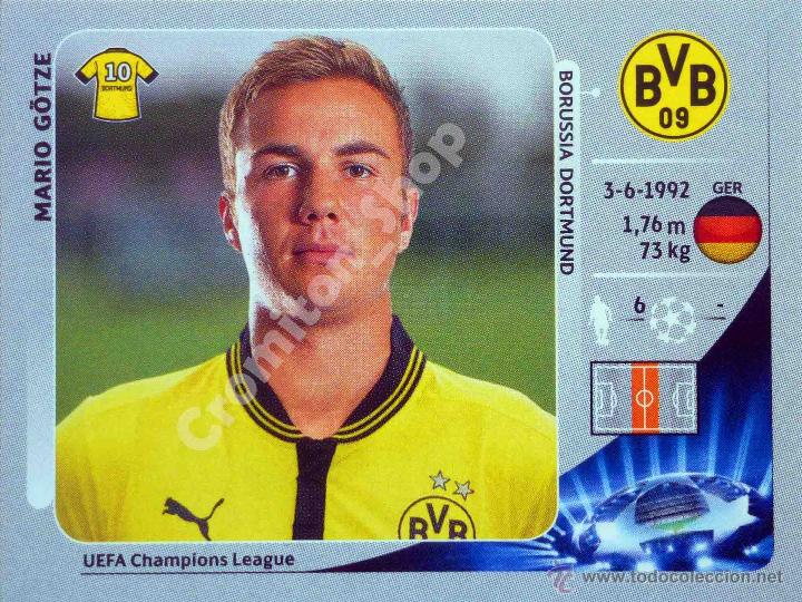 NÂº 294 Mario Gotze Borussia Dortmund Uefa C Buy Old Football Stickers At Todocoleccion 53497826