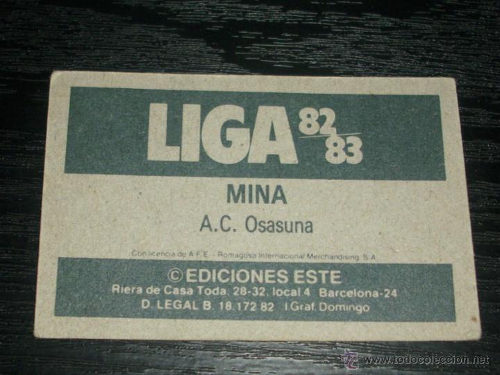 Cromos de f&uacute;tbol: -ESTE 82-83 : MINA ( OSASUNA ) - Foto 2