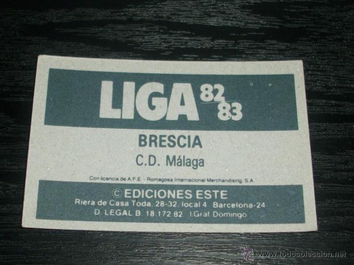 Cromos de f&uacute;tbol: -ESTE 82-83 : BRESCIA  ( MALAGA ) - Foto 2