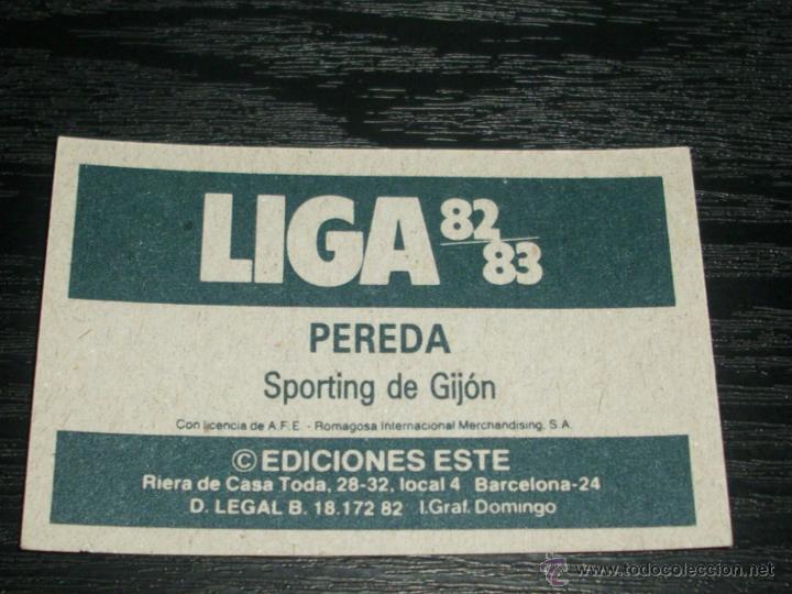 Cromos de f&uacute;tbol: -ESTE 82-83 : PEREDA  ( GIJON ) - Foto 2