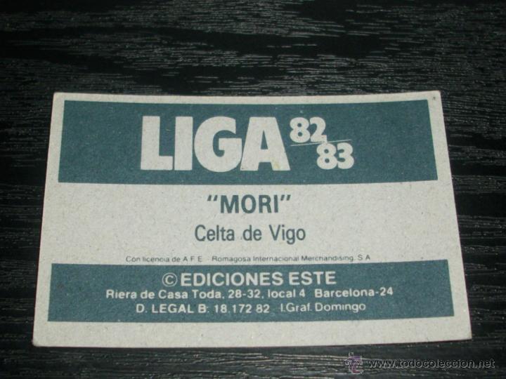 Cromos de f&uacute;tbol: -ESTE 82-83 : MORI ( CELTA ) - Foto 2