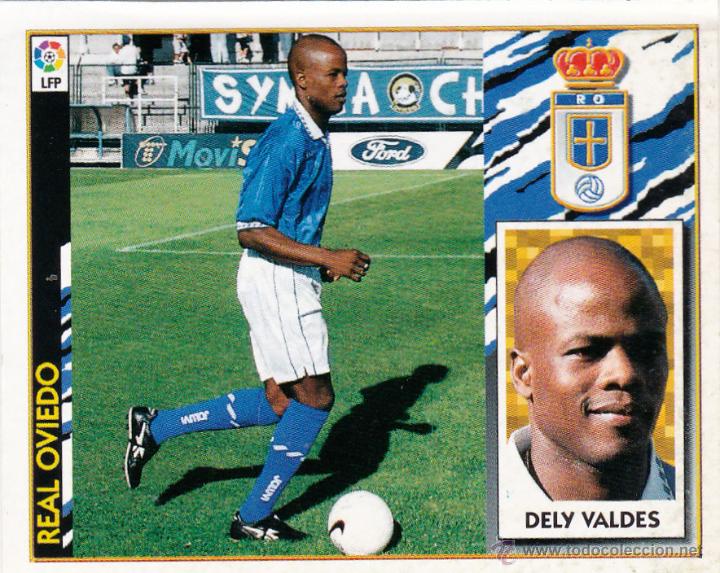 Cromos de f&uacute;tbol: ESTE 97/98 DELY VALDES COLOCA DEL OVIEDO (LEVE VENTANILLA)(A-9) - Foto 1