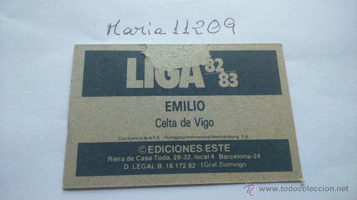 Cromos de f&uacute;tbol: este 82 83 Emilio celta de vigo - Foto 2