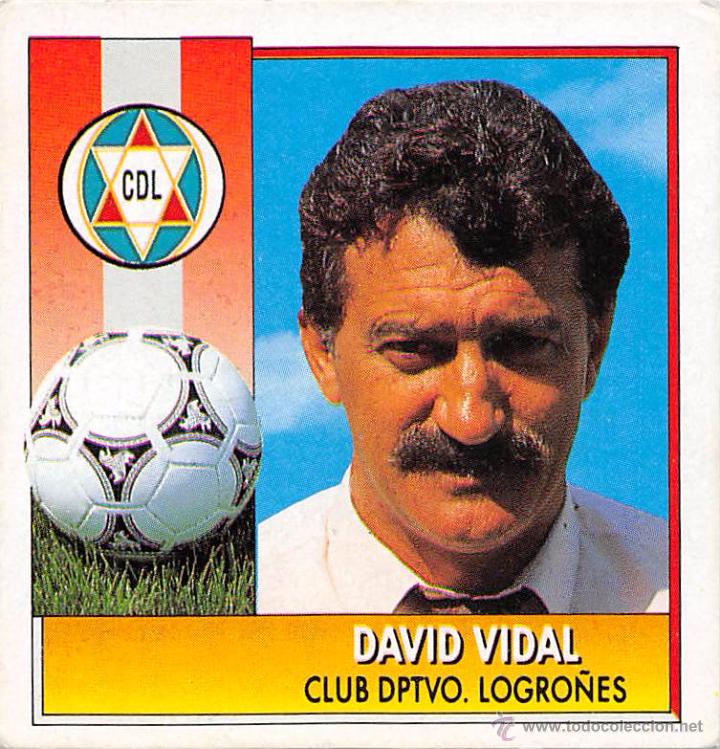 Cromos de f&uacute;tbol: EDICIONES ESTE 92/93 1992/1993 - DAVID VIDAL (C.D. LOGRO&Ntilde;ES) NUNCA PEGADO - Foto 1