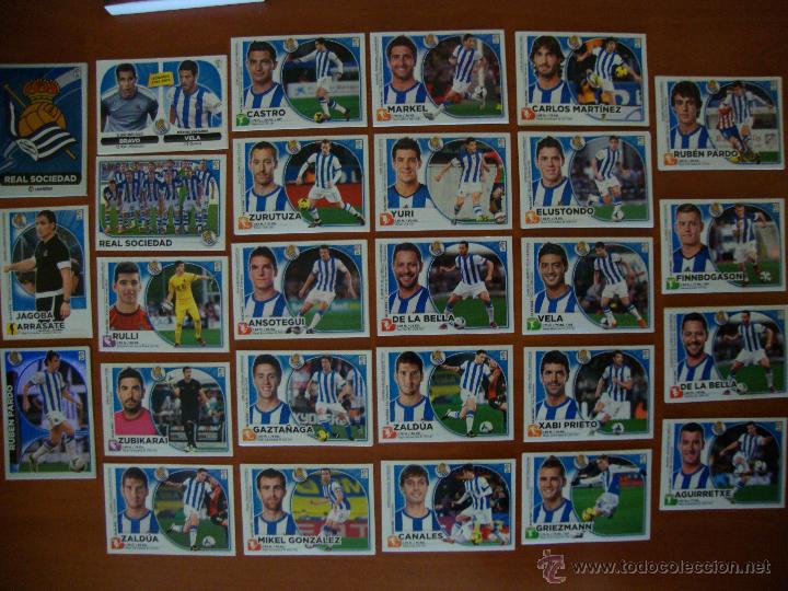 Cromos de F&uacute;tbol: LOTE CROMOS REAL SOCIEDAD COLECCIONES ESTE 2014-2015