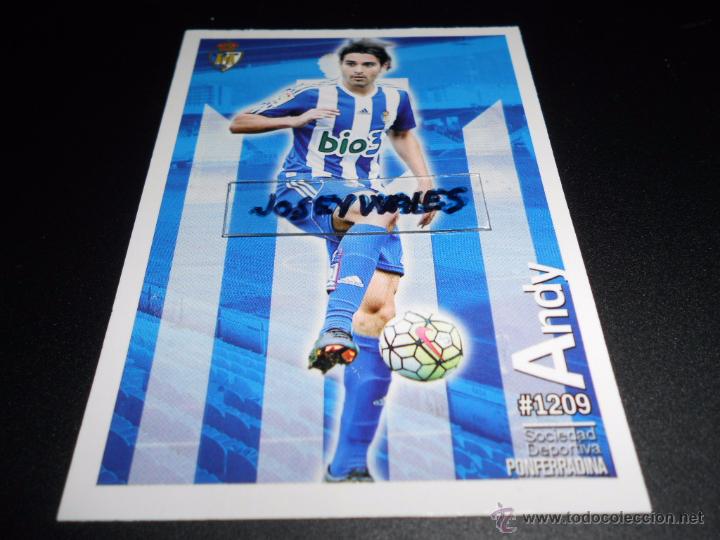 Cromos de F&uacute;tbol: 1209 ANDY UH PONFERRADINA CROMOS MUNDICROMO PLATINUM QUIZ LIGA FUTBOL 2015 2016 15 16