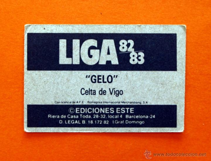 Cromos de f&uacute;tbol: CELTA - GELO - 1982-1983, 82-83 - EDICIONES ESTE - Nunca pegado - Foto 2