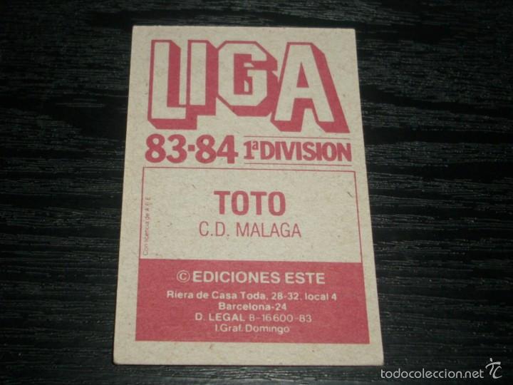 Cromos de f&uacute;tbol: -ESTE 83-84 : TOTO  ( MALAGA ) - Foto 2