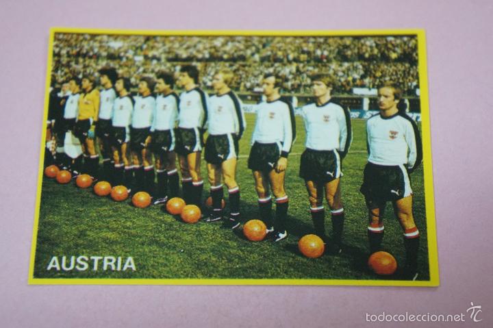 Cromos de F&uacute;tbol: CROMO DE FUTBOL SELECCION DE AUSTRIA SIN PEGAR N&ordm; 51 A&Ntilde;O 1982 DEL ALBUM FUTBOL EN ACCION DE DANONE