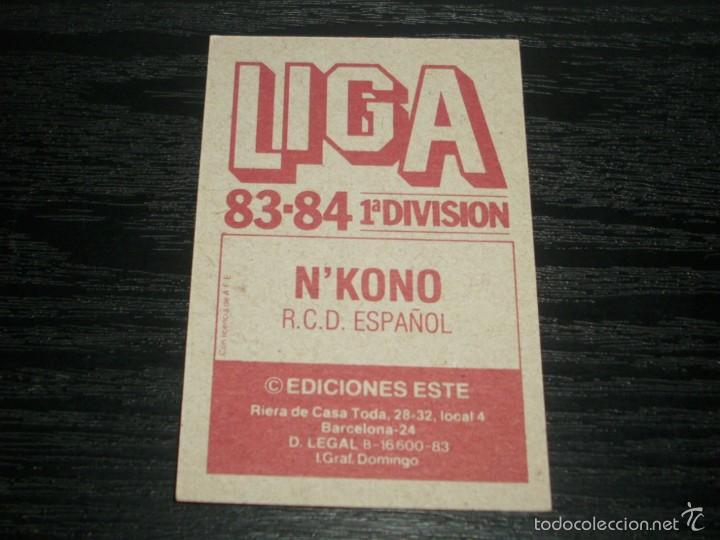 Cromos de f&uacute;tbol: -ESTE 83-84 : N&acute;KONO  ( ESPA&Ntilde;OL ) - Foto 2