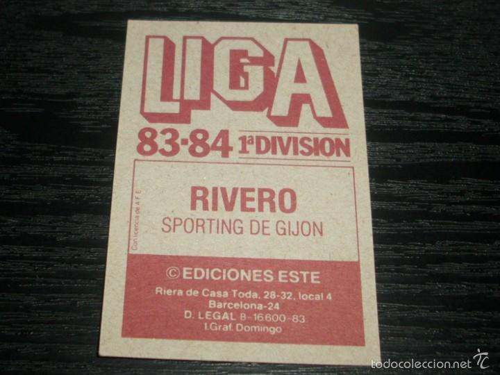Cromos de f&uacute;tbol: -ESTE 83-84 : RIVERO  ( GIJON ) - Foto 2