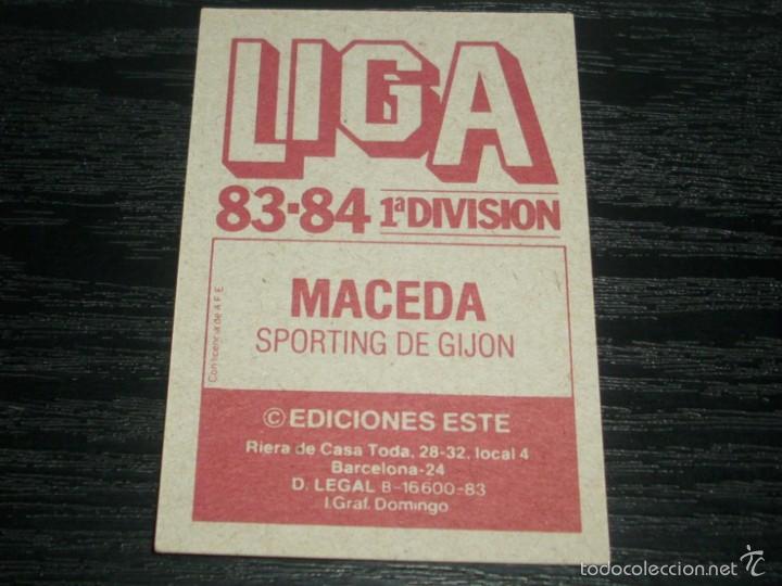 Cromos de f&uacute;tbol: -ESTE 83-84 : MACEDA  ( GIJON ) - Foto 2
