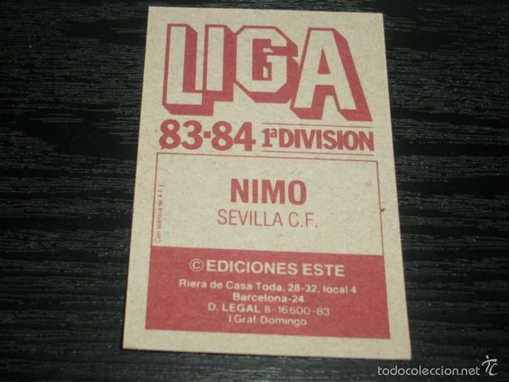 Cromos de f&uacute;tbol: -ESTE 83-84 : NIMO  ( SEVILLA ) - Foto 2