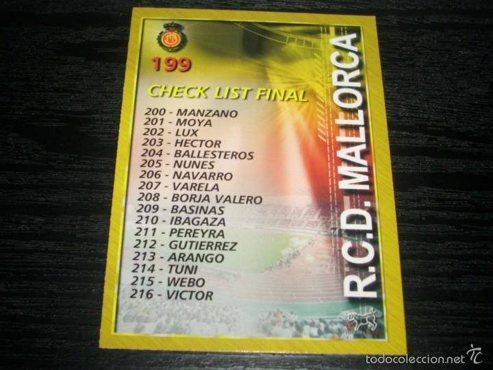 Cromos de f&uacute;tbol: -EDICIONES ESTADIO 07-08 : 199 CHECK LIST FINAL ( MALLORCA ) - Foto 1