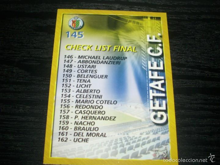 Cromos de f&uacute;tbol: -EDICIONES ESTADIO 07-08 : 145 CHECK LIST FINAL ( GETAFE ) - Foto 1