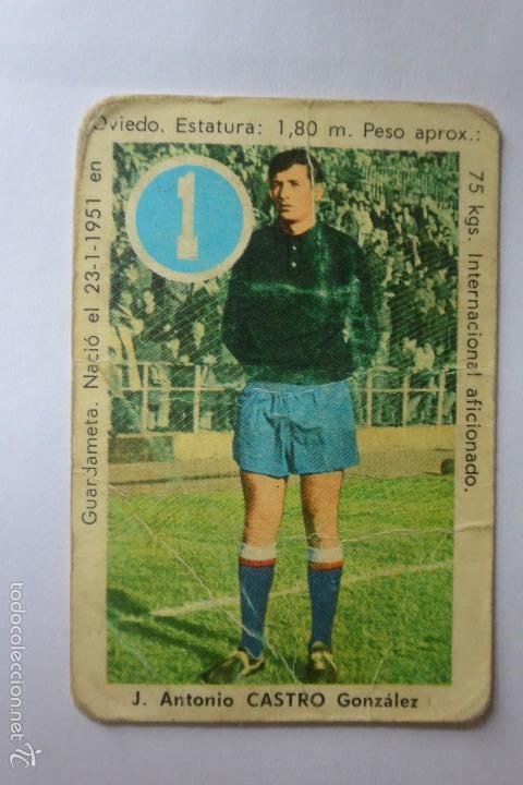 Cromos de f&uacute;tbol: CROMO ASES Y ESTRELLAS CASTRO GIJ&Oacute;N - Foto 1