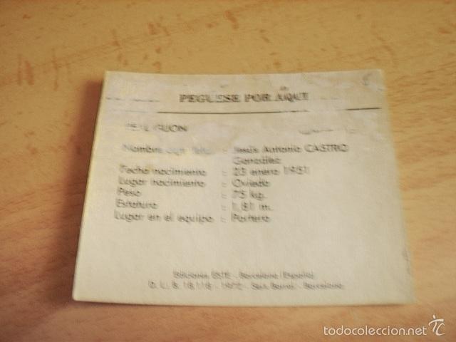 Cromos de f&uacute;tbol: ESTE 72-73 CASTRO ( SPORTING ) - Foto 2