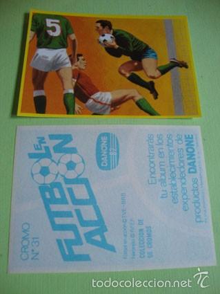 Cromos de F&uacute;tbol: CROMO ALBUM FUTBOL EN ACCION DE DANONE N&ordm; 31 A&Ntilde;O 1982 (NUEVO SIN PEGAR)