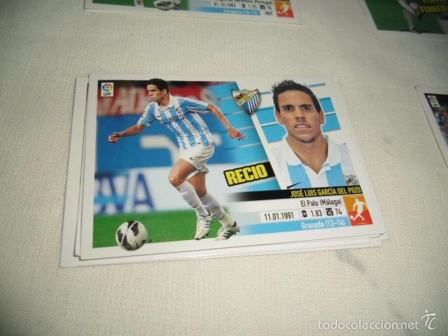Figurine di Calcio: LIGA ESTE FUTBOL LFP 2013 2014 13 14 NUNCA PEGADO LIGA MALAGA RECIO 4 4 4