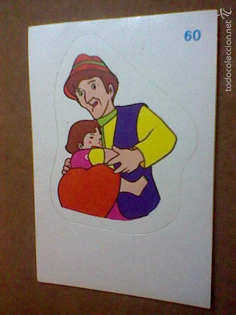 Cromos de f&uacute;tbol: cromo troquelado sin pegar nunca adhesivo promocional clesa Heidi  n&ordm; 60