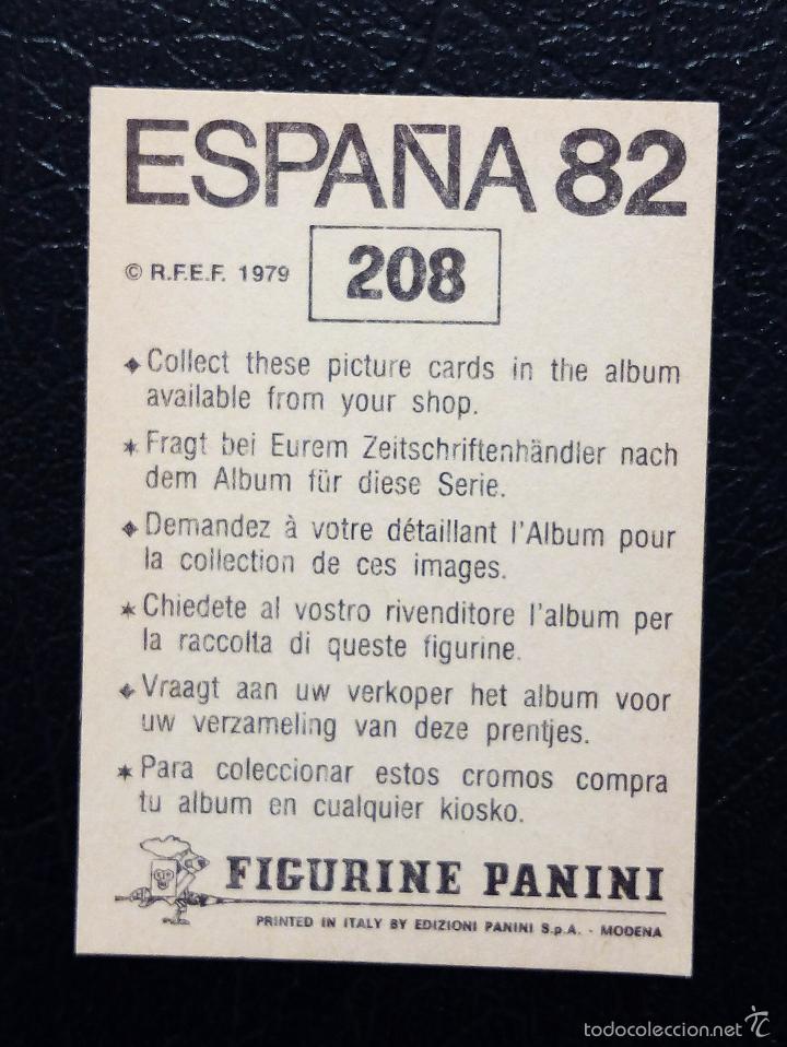 SPAGNA 82 ESPANA Figurina n.208 PANINI BELGIO COECK Rec 