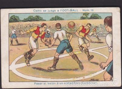 Figurine di Calcio: CROMO FUTBOL COLECCION COMO SE JUEGA AL FUTBOL N&ordm; 13
