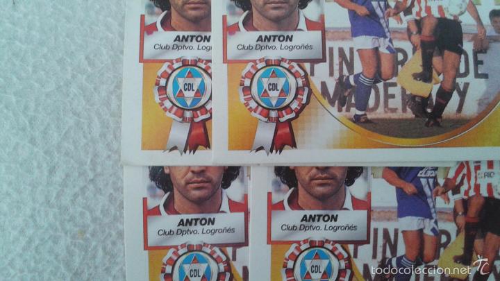 Cromos de f&uacute;tbol: 94-95 ESTE. NUNCA PEGADO ERROR IMPRESION LOGRO&Ntilde;ES ANTON. LEER - Foto 1