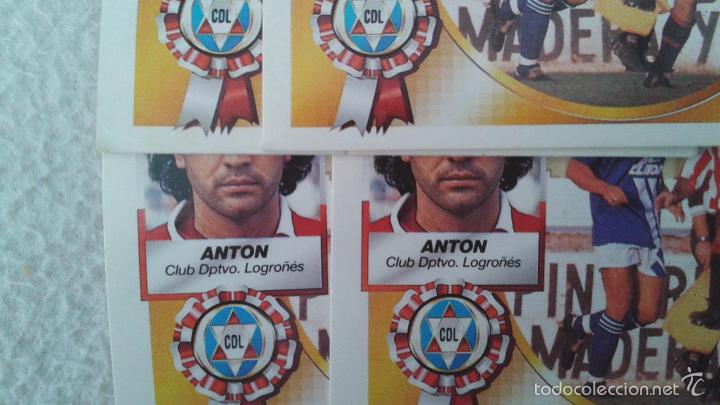 Cromos de f&uacute;tbol: 94-95 ESTE. NUNCA PEGADO ERROR IMPRESION LOGRO&Ntilde;ES ANTON. LEER - Foto 2