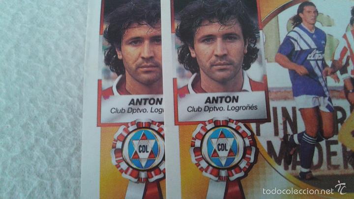 Cromos de f&uacute;tbol: 94-95 ESTE. NUNCA PEGADO ERROR IMPRESION LOGRO&Ntilde;ES ANTON. LEER - Foto 3