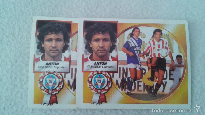 Cromos de f&uacute;tbol: 94-95 ESTE. NUNCA PEGADO ERROR IMPRESION LOGRO&Ntilde;ES ANTON. LEER - Foto 4